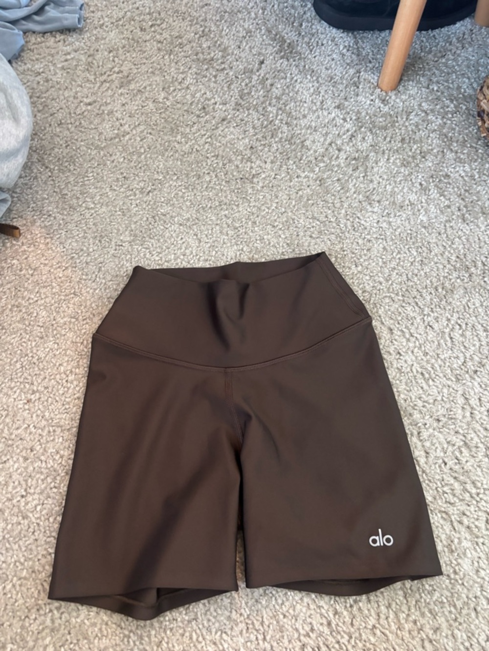 ALO Yoga High-Rise Brown Bike Shorts